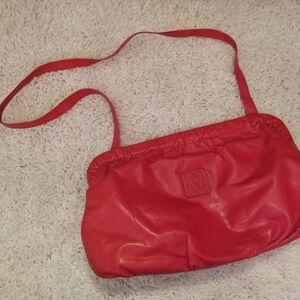 Anne Klein for Calderon Red Leather Purse Clutch